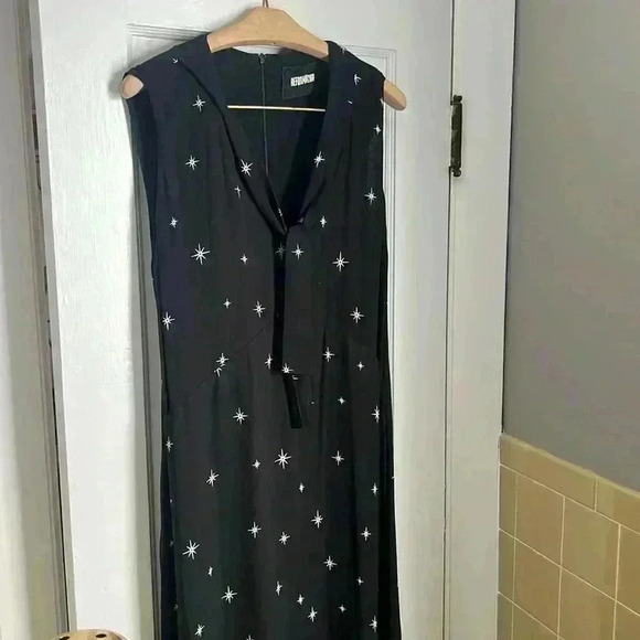 Reformation Black Star Print Dress - Picture 6 of 8